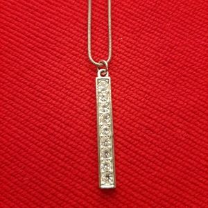 925 Sterling Silver Bar Necklace